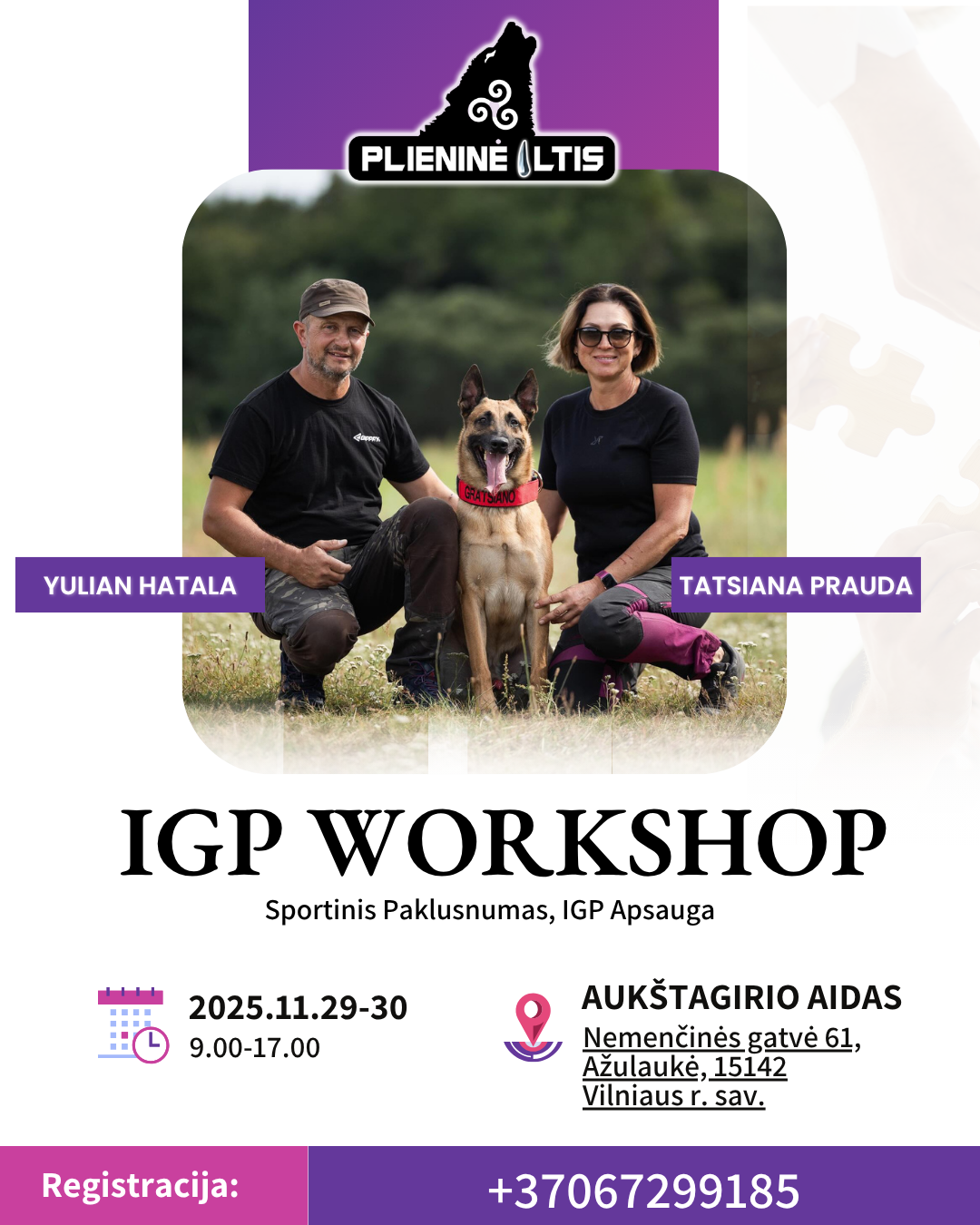 IGP workshop su Yulian Hatala ir Tatsiana Prauda